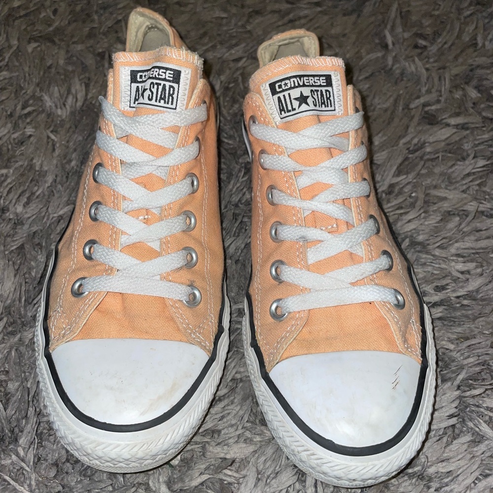 light orange low top converse